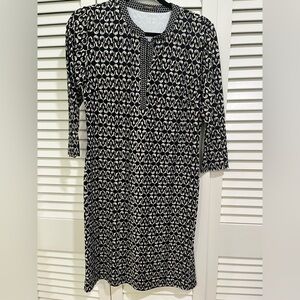 Black and White Patterned Dress